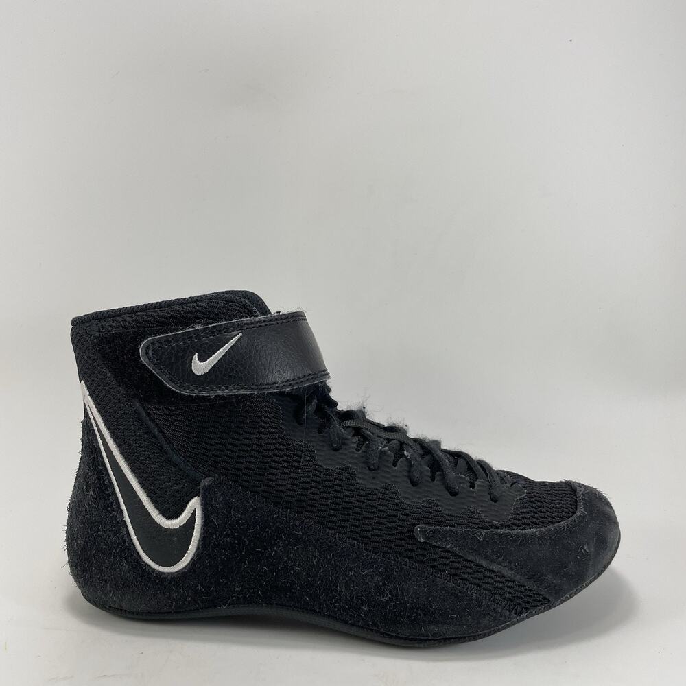 Nike Speedsweep 8 VIII Wrestling Shoes Black Suede Ankle Strap Youth Size 4.5